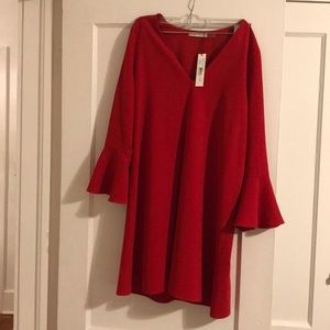 NWT Alice + Olivia Tameika Trumpet-Sleeve Dress sz. 8